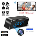 1080P full HD mini clock camera, wireless WiFi, night vision, motion detection, home security monitoring - SHOP PAGUE AO CHEGAR PAGUE AO CHEGAR