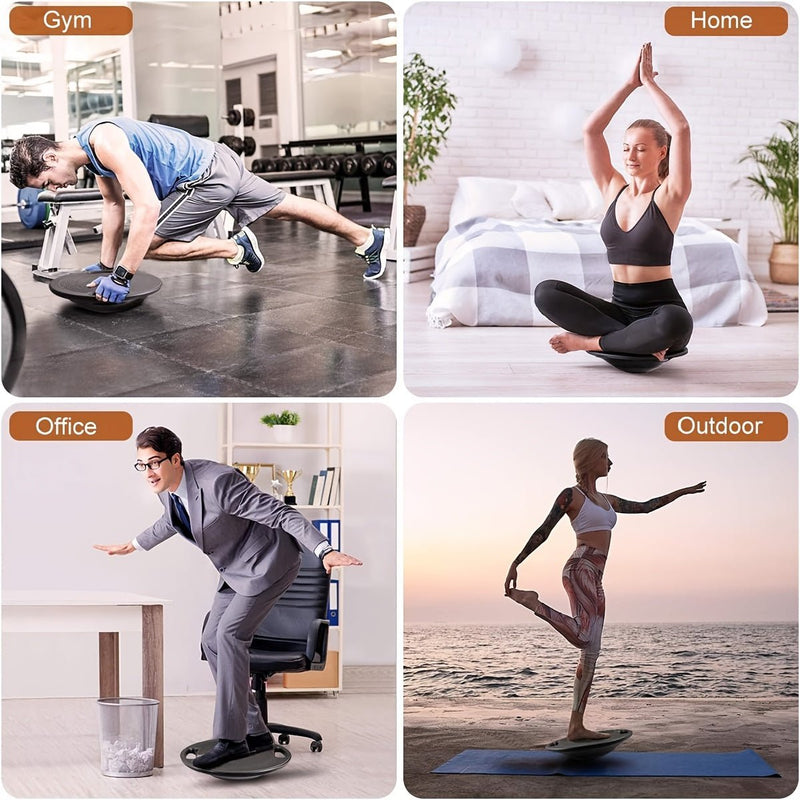 1pc Balance Board - Non - Slip Exercise Trainer(Black) - SHOP PAGUE AO CHEGAR Sports & Fitness > Fitness AccessoriesTM