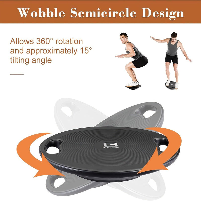 1pc Balance Board - Non - Slip Exercise Trainer(Black) - SHOP PAGUE AO CHEGAR Sports & Fitness > Fitness AccessoriesTM