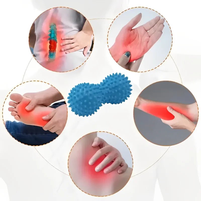 1Pc Peanut Massage Spiky Ball Training Grip Muscle Pain Stress Foot Massager Relaxation Roller Myofascial Balls for Plantar Fasc - SHOP PAGUE AO CHEGAR SHOP PAGUE AO CHEGAR