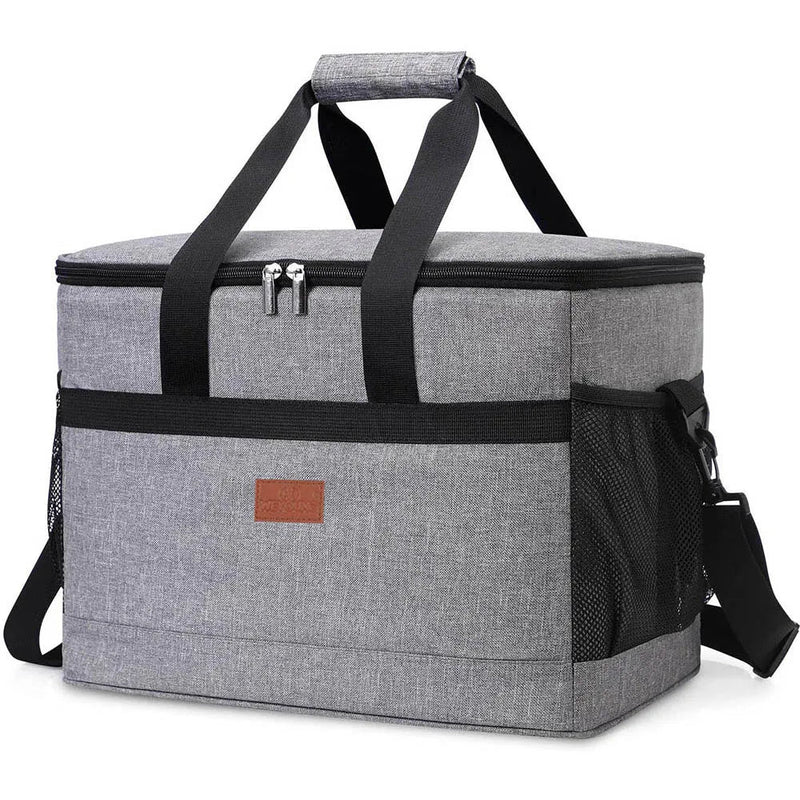 32L Large Soft Cooler Bag with Hard Liner Grey - SHOP PAGUE AO CHEGAR Camping & HikingOBA