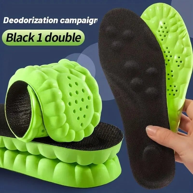 4D Orthopedic Sport Insoles Super Soft Breathable High - elasticity Shock Absorption Running Shoe Pad Anti - pain Deodorant Cushion - SHOP PAGUE AO CHEGARSHOP PAGUE AO CHEGAR