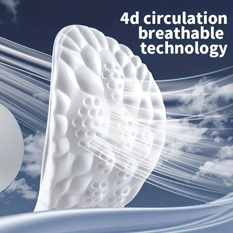 4D Orthopedic Sport Insoles Super Soft Breathable High - elasticity Shock Absorption Running Shoe Pad Anti - pain Deodorant Cushion - SHOP PAGUE AO CHEGARSHOP PAGUE AO CHEGAR