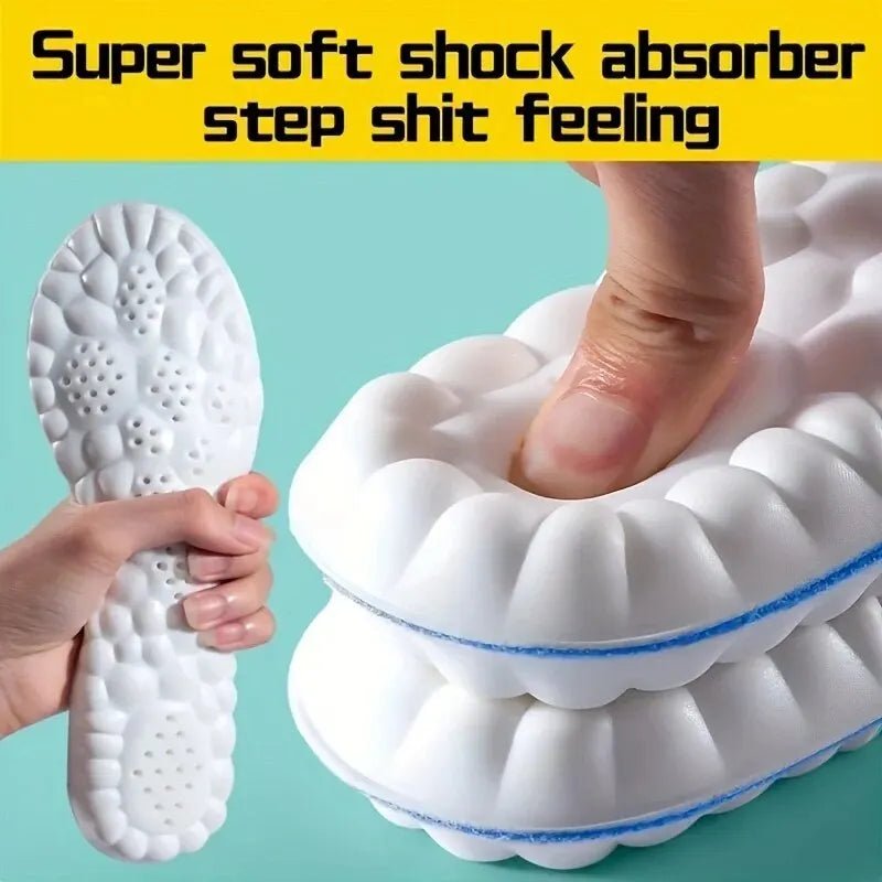 4D Orthopedic Sport Insoles Super Soft Breathable High - elasticity Shock Absorption Running Shoe Pad Anti - pain Deodorant Cushion - SHOP PAGUE AO CHEGARSHOP PAGUE AO CHEGAR