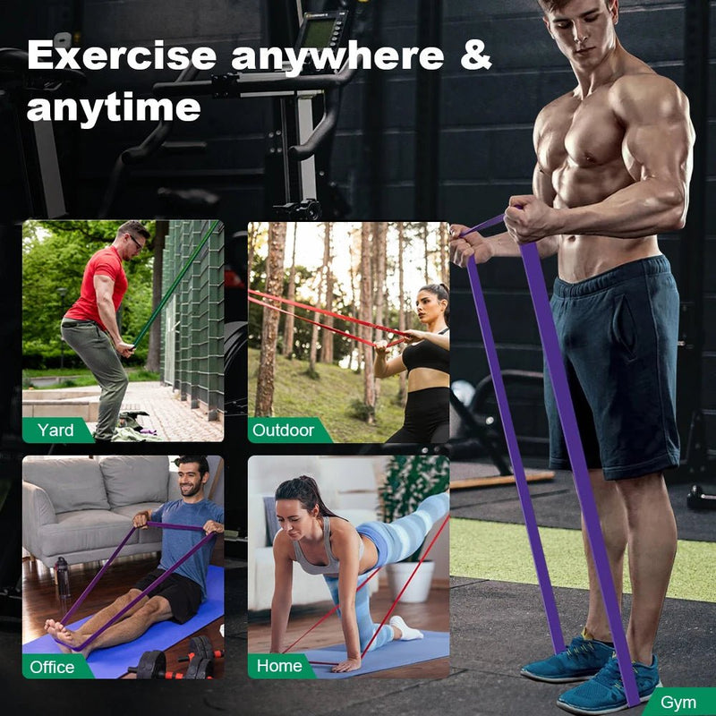 5~120lbs Fitness Resistance Band Boxing Agility Training Workout Gym Equipment Yoga Pilates Accessories Rubber Band Home Gym - SHOP PAGUE AO CHEGAR SHOP PAGUE AO CHEGAR