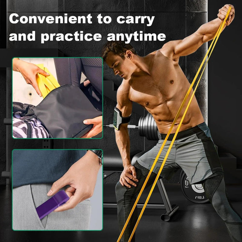 5~120lbs Fitness Resistance Band Boxing Agility Training Workout Gym Equipment Yoga Pilates Accessories Rubber Band Home Gym - SHOP PAGUE AO CHEGAR SHOP PAGUE AO CHEGAR