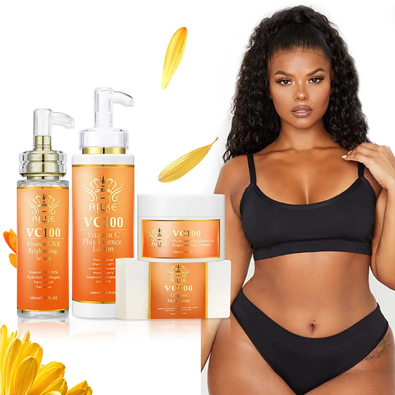 AILKE Vitamin C Whitening Kit For Women, Even Skin Tone, Clean Skin, Moisturizing, Anti Wrinkle & Aging, Glow Skin Set - SHOP PAGUE AO CHEGAR PAGUE AO CHEGAR