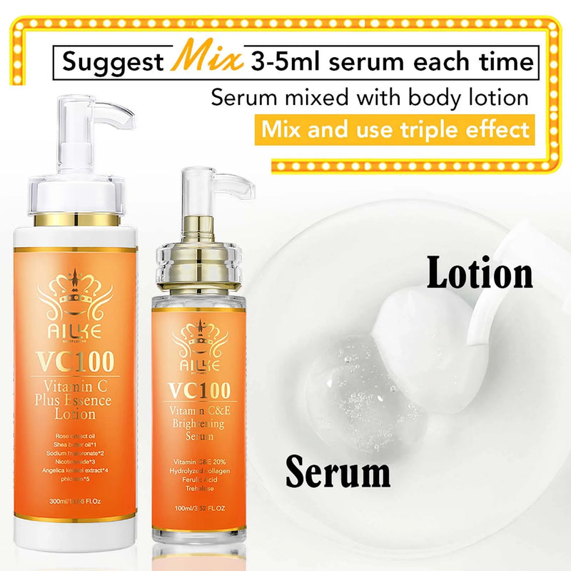 AILKE Vitamin C Whitening Kit For Women, Even Skin Tone, Clean Skin, Moisturizing, Anti Wrinkle & Aging, Glow Skin Set - SHOP PAGUE AO CHEGAR PAGUE AO CHEGAR