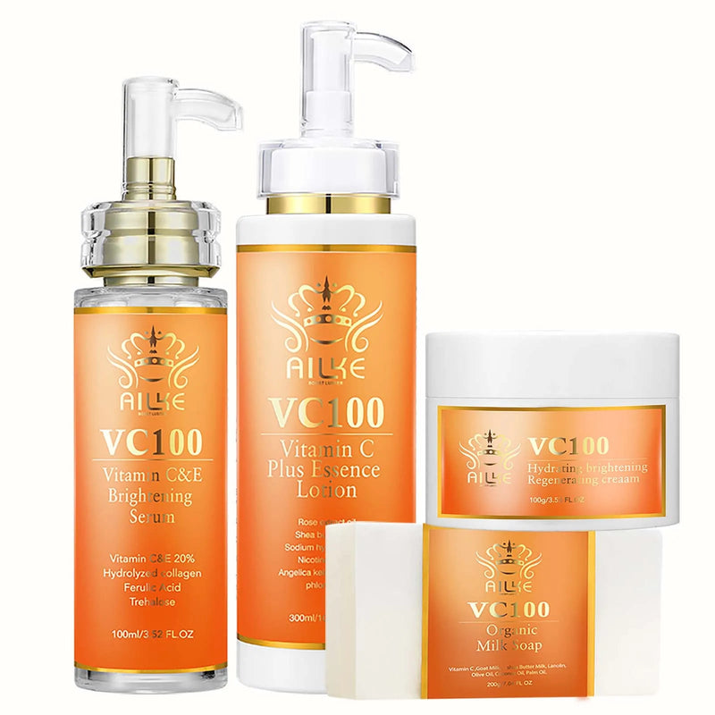 AILKE Vitamin C Whitening Kit For Women, Even Skin Tone, Clean Skin, Moisturizing, Anti Wrinkle & Aging, Glow Skin Set - SHOP PAGUE AO CHEGAR PAGUE AO CHEGAR