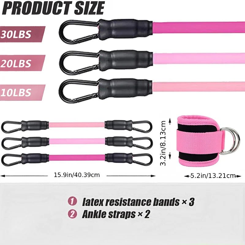 Ankle Straps Resistance Bands Set Fitness Workout Exercise Equipment Ankle Weight Yoga Elastic Fitness Band For Gym Man Woman - SHOP PAGUE AO CHEGAR SHOP PAGUE AO CHEGAR