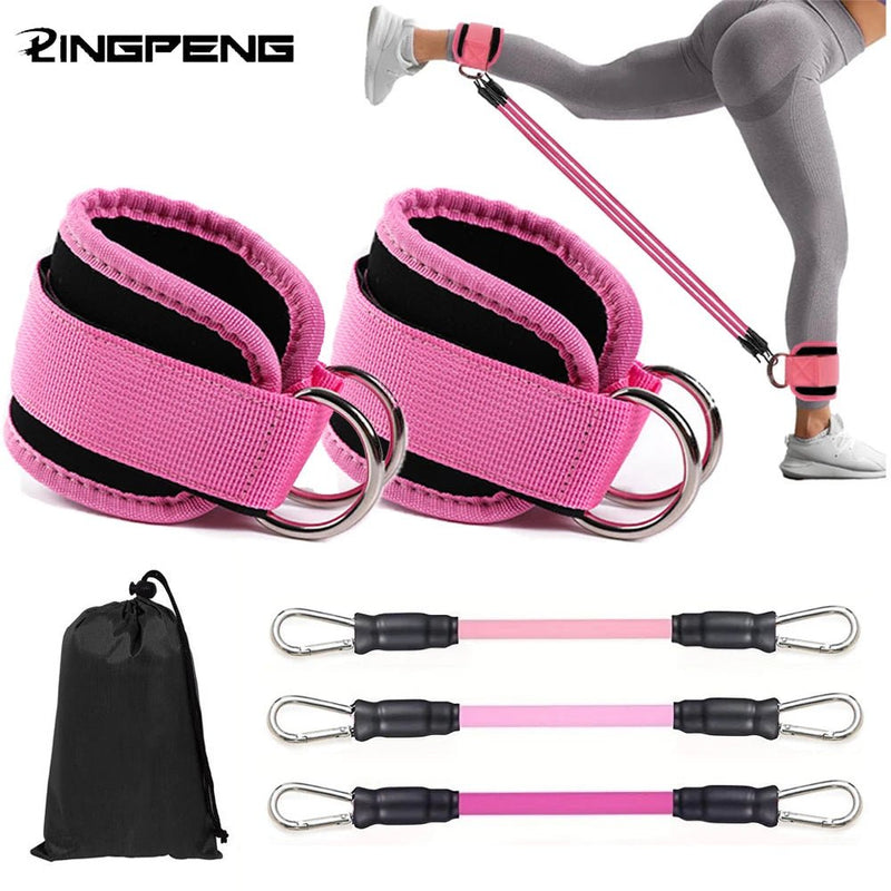 Ankle Straps Resistance Bands Set Fitness Workout Exercise Equipment Ankle Weight Yoga Elastic Fitness Band For Gym Man Woman - SHOP PAGUE AO CHEGAR SHOP PAGUE AO CHEGAR