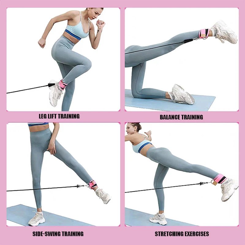 Ankle Straps Resistance Bands Set Fitness Workout Exercise Equipment Ankle Weight Yoga Elastic Fitness Band For Gym Man Woman - SHOP PAGUE AO CHEGAR SHOP PAGUE AO CHEGAR