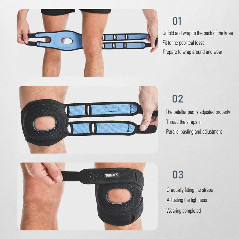 AOLIKES 1PC Patella Knee Brace Knee Compression Sleeve Support for Women Men Knee Pain Arthritis Pain Sport Knee Guard Knee Pads - SHOP PAGUE AO CHEGAR SHOP PAGUE AO CHEGAR