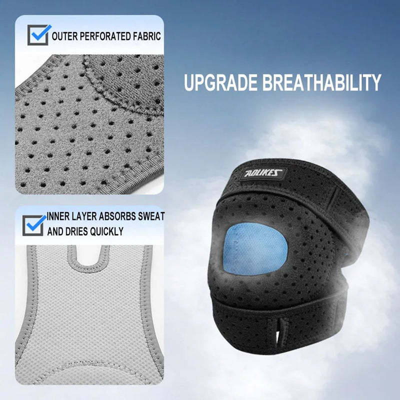 AOLIKES 1PC Patella Knee Brace Knee Compression Sleeve Support for Women Men Knee Pain Arthritis Pain Sport Knee Guard Knee Pads - SHOP PAGUE AO CHEGAR SHOP PAGUE AO CHEGAR