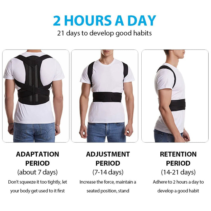 Back Brace Posture Corrector for Women & Men, Adjustable Back Lumbar Support Belt Shoulder Posture Support for Improve Scoliosis - SHOP PAGUE AO CHEGAR SHOP PAGUE AO CHEGAR