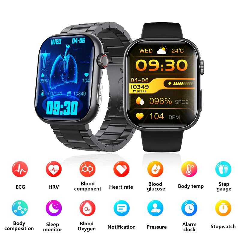 Best ECG Smart Watch of 2025 With Blood Pressure Monitor+Blood Glucose Monitoring - SHOP PAGUE AO CHEGAR smart watchWautton Outdoor Gear