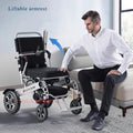 Big Seat Width 50cm Aluminum Folding Electric Wheel Chair for Adults Wheelchair Disabled Care - SHOP PAGUE AO CHEGAR SHOP PAGUE AO CHEGAR