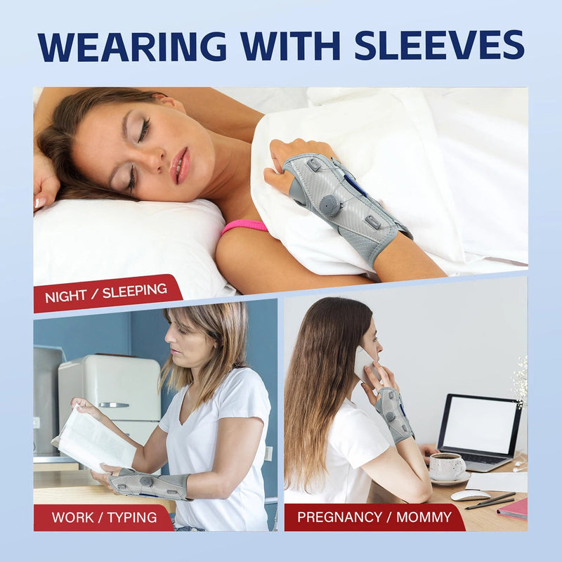 Carpal Tunnel Wrist Brace Support Adjustable Hand Brace for Men & Women Tendonitis Sprained Arthritis Pain Wrist Splint Sleeves - SHOP PAGUE AO CHEGAR SHOP PAGUE AO CHEGAR