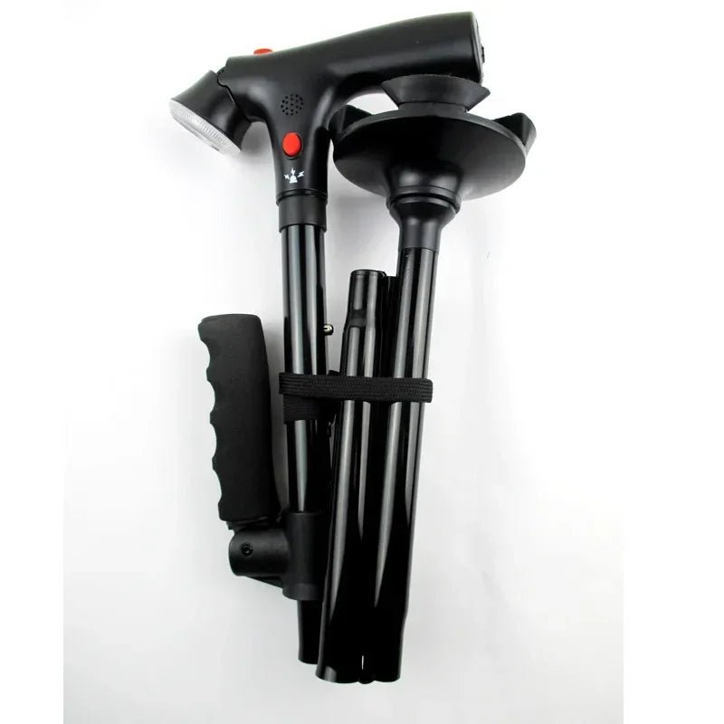 Collapsible Telescopic Folding Cane Elder Cane LED With Alarm Walking Trusty Sticks Elder Crutches for Mothers the Elder Fathers - SHOP PAGUE AO CHEGAR SHOP PAGUE AO CHEGAR