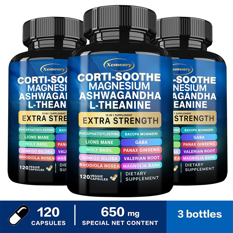Corti - Soothe Cortisol Supplement with Magnesium, Ashwagandha, L - Theanine - Manage Stress, Maintain Calm & Support Adrenal Health - SHOP PAGUE AO CHEGARSHOP PAGUE AO CHEGAR