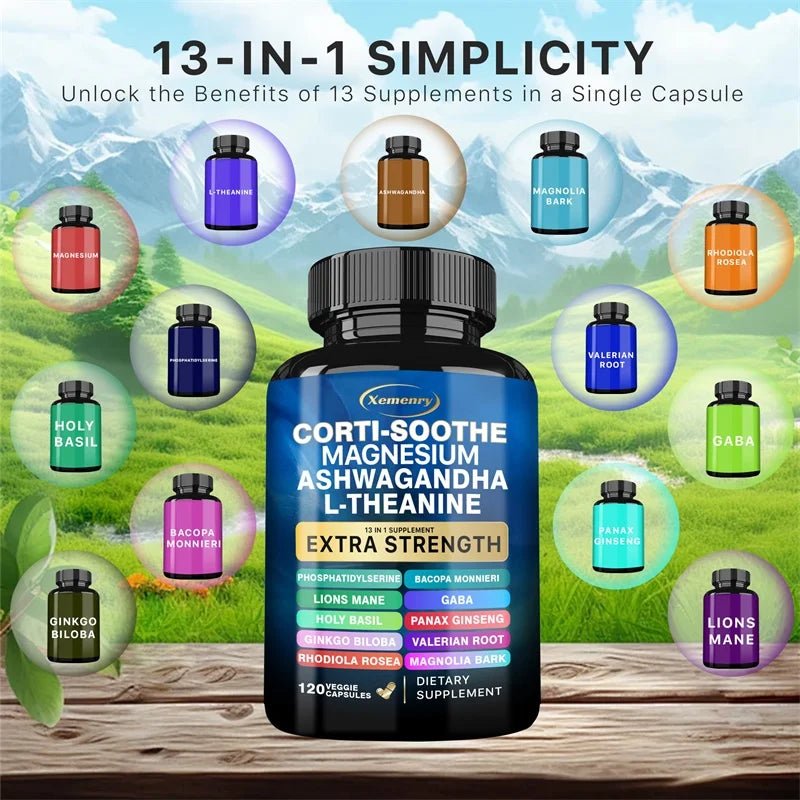 Corti - Soothe Cortisol Supplement with Magnesium, Ashwagandha, L - Theanine - Manage Stress, Maintain Calm & Support Adrenal Health - SHOP PAGUE AO CHEGARSHOP PAGUE AO CHEGAR