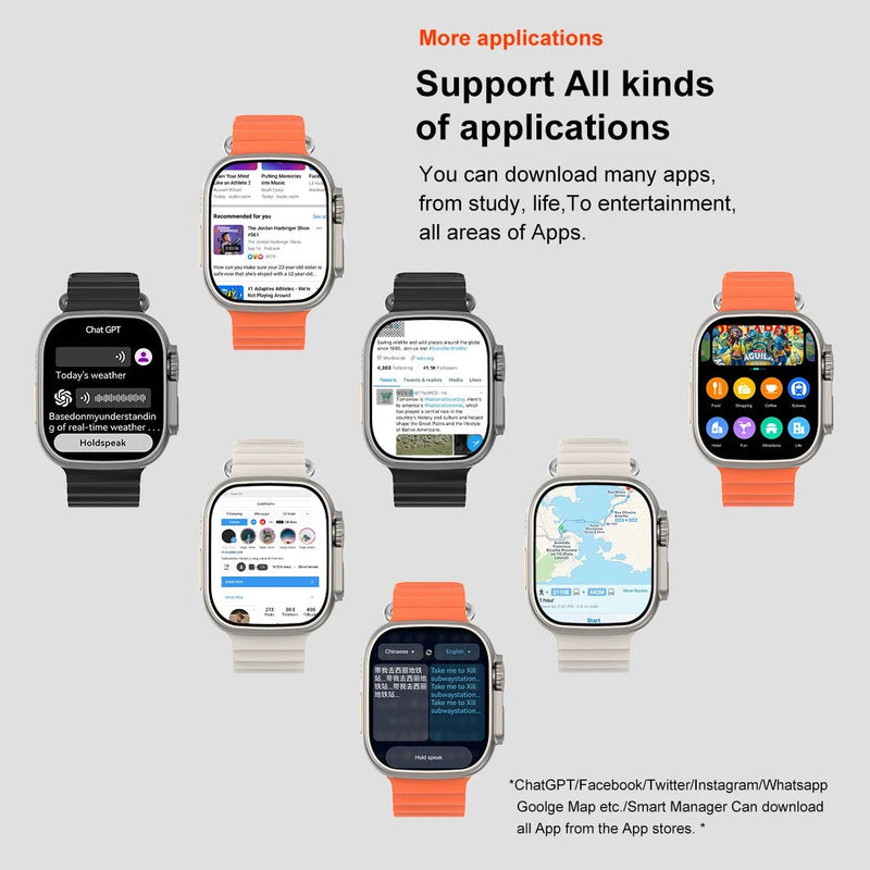 DT Ultra 3 Smartwatch Amoled Screen 4GB MP3 MP4 Player Bluetooth Network Sharing APP Store ChatGPT Smart AI Watch Man Sportwatch - SHOP PAGUE AO CHEGARSHOP PAGUE AO CHEGAR
