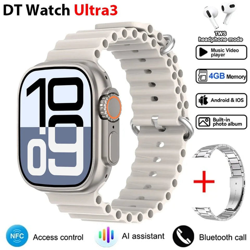DT Ultra 3 Smartwatch Amoled Screen 4GB MP3 MP4 Player Bluetooth Network Sharing APP Store ChatGPT Smart AI Watch Man Sportwatch - SHOP PAGUE AO CHEGARSHOP PAGUE AO CHEGAR