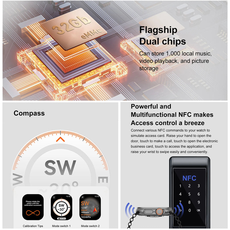 DT Ultra 3 Smartwatch Amoled Screen 4GB MP3 MP4 Player Bluetooth Network Sharing APP Store ChatGPT Smart AI Watch Man Sportwatch - SHOP PAGUE AO CHEGARSHOP PAGUE AO CHEGAR