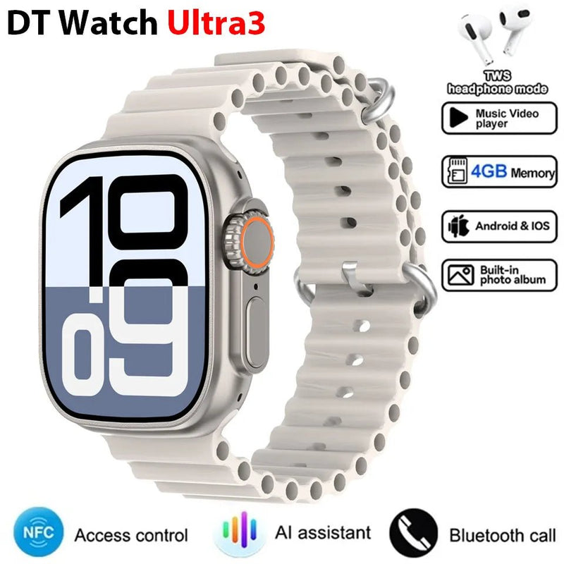 DT Ultra 3 Smartwatch Amoled Screen 4GB MP3 MP4 Player Bluetooth Network Sharing APP Store ChatGPT Smart AI Watch Man Sportwatch - SHOP PAGUE AO CHEGARSHOP PAGUE AO CHEGAR