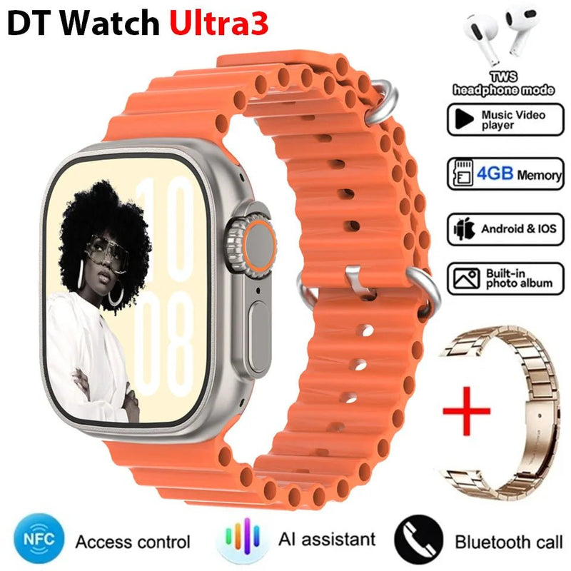 DT Ultra 3 Smartwatch Amoled Screen 4GB MP3 MP4 Player Bluetooth Network Sharing APP Store ChatGPT Smart AI Watch Man Sportwatch - SHOP PAGUE AO CHEGARSHOP PAGUE AO CHEGAR