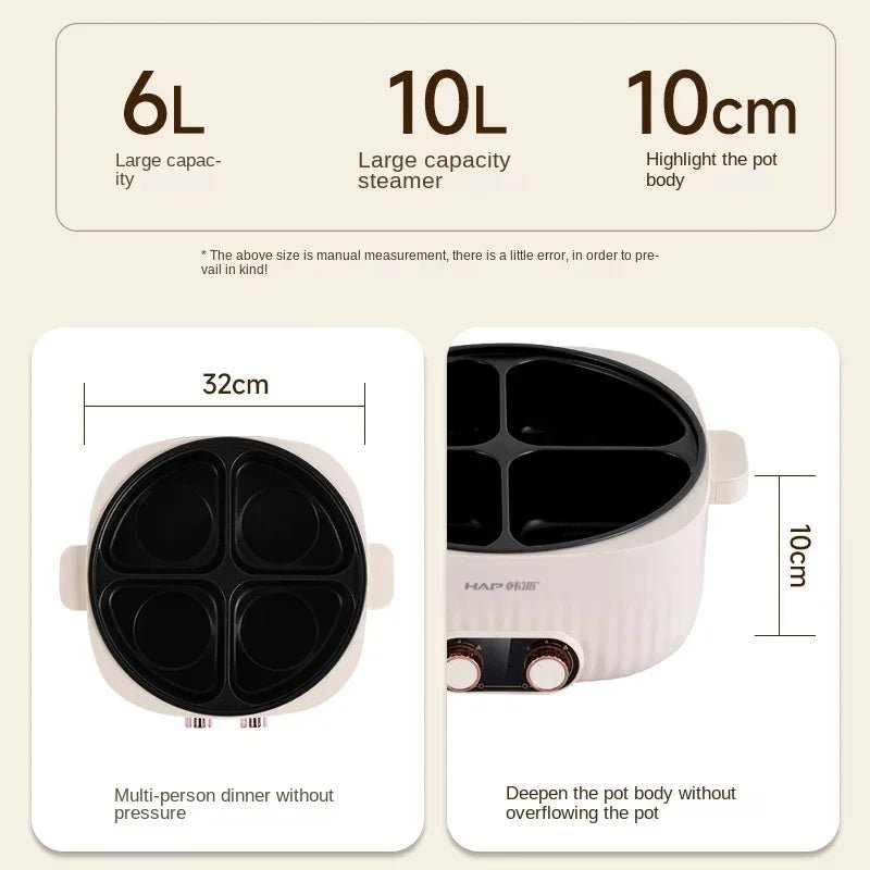 Electric Cooking Pot Multi - functional Integrated Stew Pot Electric Heating Household Large - capacity Edge Furnace Sigongge - SHOP PAGUE AO CHEGAR SHOP PAGUE AO CHEGAR