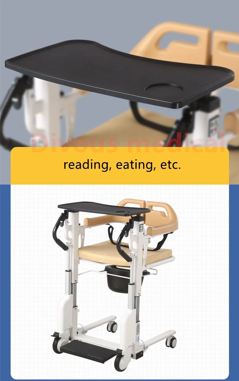 Electric Patient Transfer Lift Multifunctional Open Up Wheelchair Mobile Seat Bed Disabled Elderly Toilet Commode chair - SHOP PAGUE AO CHEGAR SHOP PAGUE AO CHEGAR