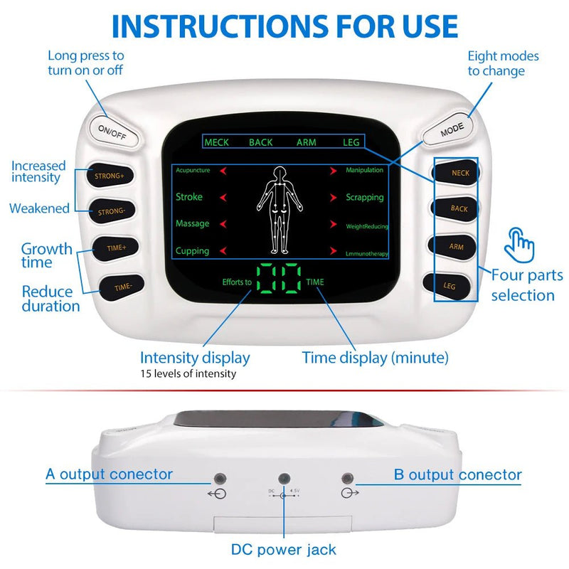 Electrostimulator Physiotherapy TENS Machines Eletric Compex Muscle Stimulator EMS Pulse Acupuncture Best Massager For Body Pad - SHOP PAGUE AO CHEGAR SHOP PAGUE AO CHEGAR