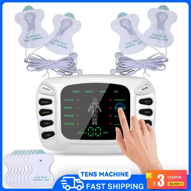 Electrostimulator Physiotherapy TENS Machines Eletric Compex Muscle Stimulator EMS Pulse Acupuncture Best Massager For Body Pad - SHOP PAGUE AO CHEGAR SHOP PAGUE AO CHEGAR