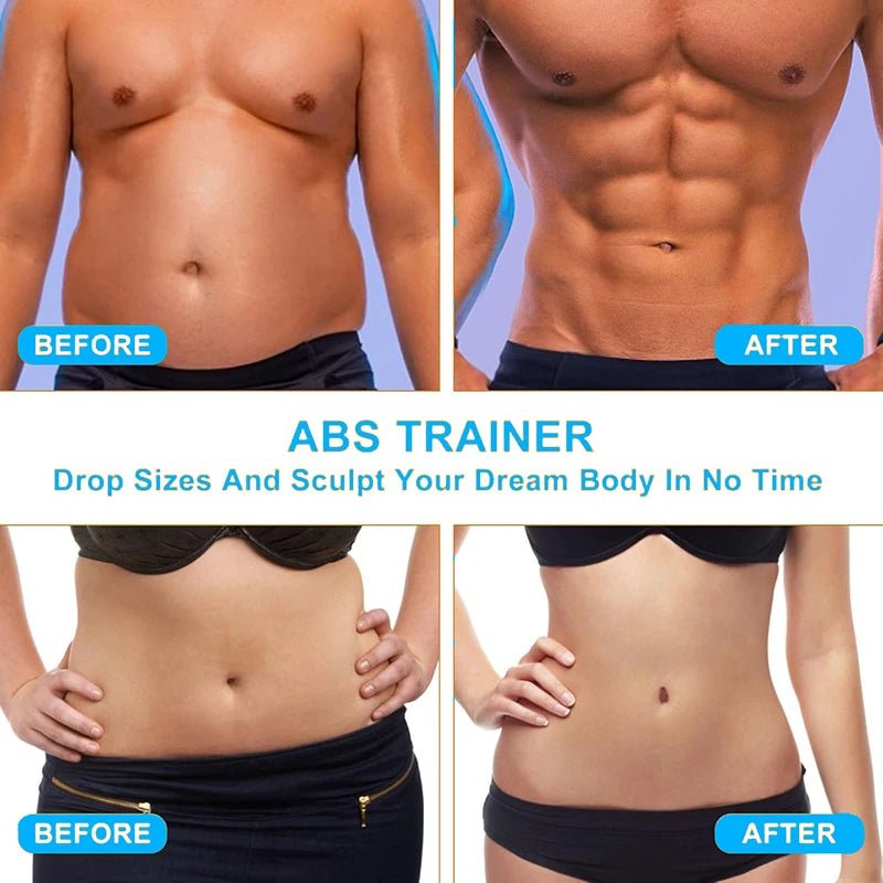 EMS Muscle Stimulator Abdominal Toning Belt Smart Muscle Toner Recharge Body Shaping Massage Belt Weight Loss Fitness Equipment - SHOP PAGUE AO CHEGAR SHOP PAGUE AO CHEGAR