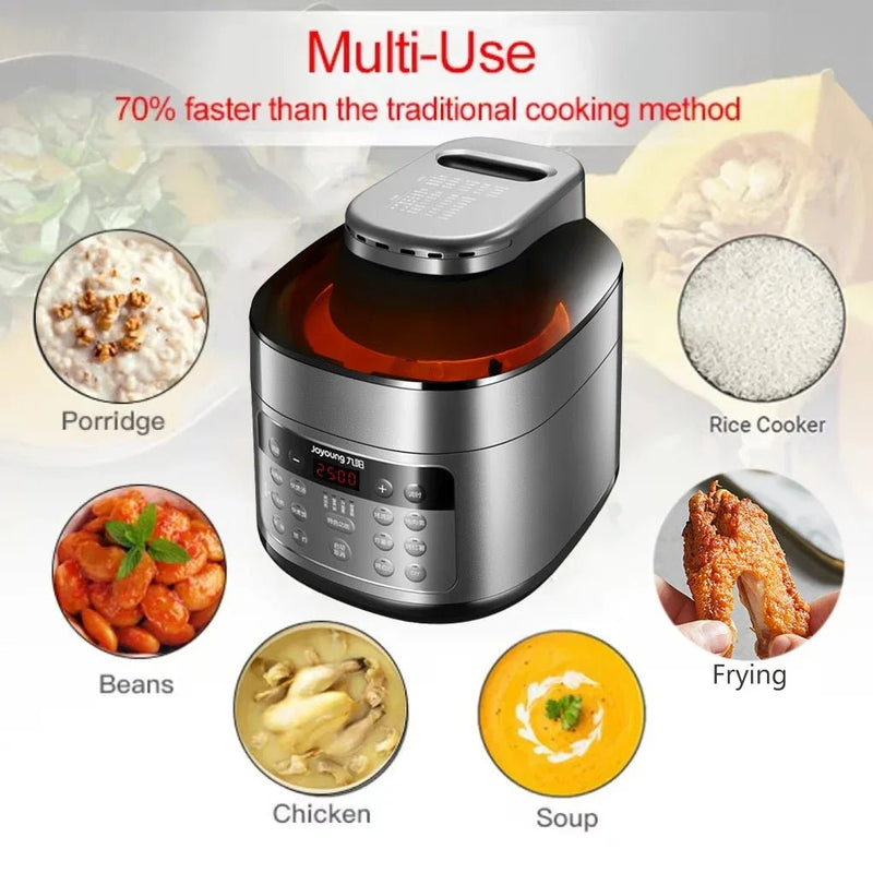 Joyoung Electric Pressure Cooker 4 - in - 1 Multifunction Rice Cooker For Home Kitchen Air Frying Cooking Rice Stew Y40C - B991 - SHOP PAGUE AO CHEGAR SHOP PAGUE AO CHEGAR