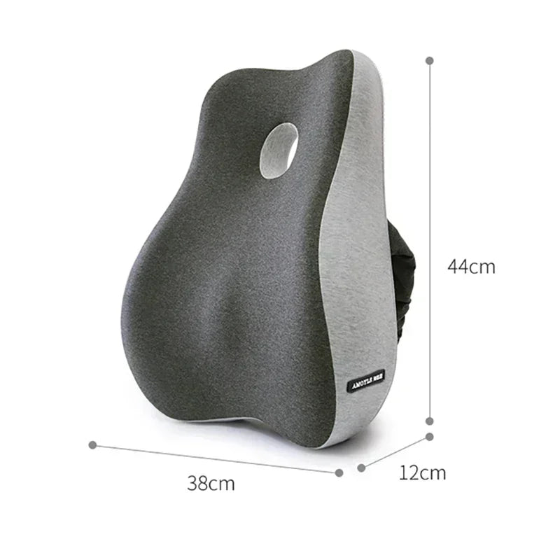 Memory Foam Waist Cushion Massage Back Orthopedic Pillow Lumbar Office Chair Cushion Car Seat Support Pad Buttock Coccyx Pillows - SHOP PAGUE AO CHEGAR SHOP PAGUE AO CHEGAR