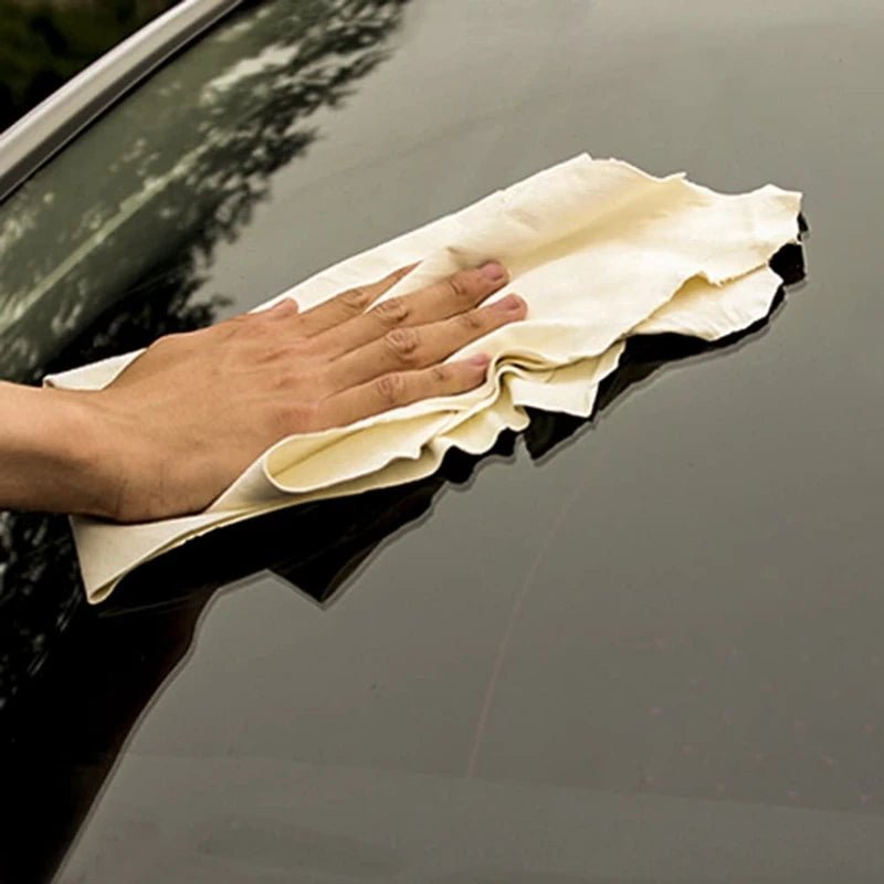 Natural Chamois Leather Car Washing Towels Home Car Window Glass Drying Cleaning Cloth Super Quick Dry Car Wash Towel Accessory - SHOP PAGUE AO CHEGAR SHOP PAGUE AO CHEGAR