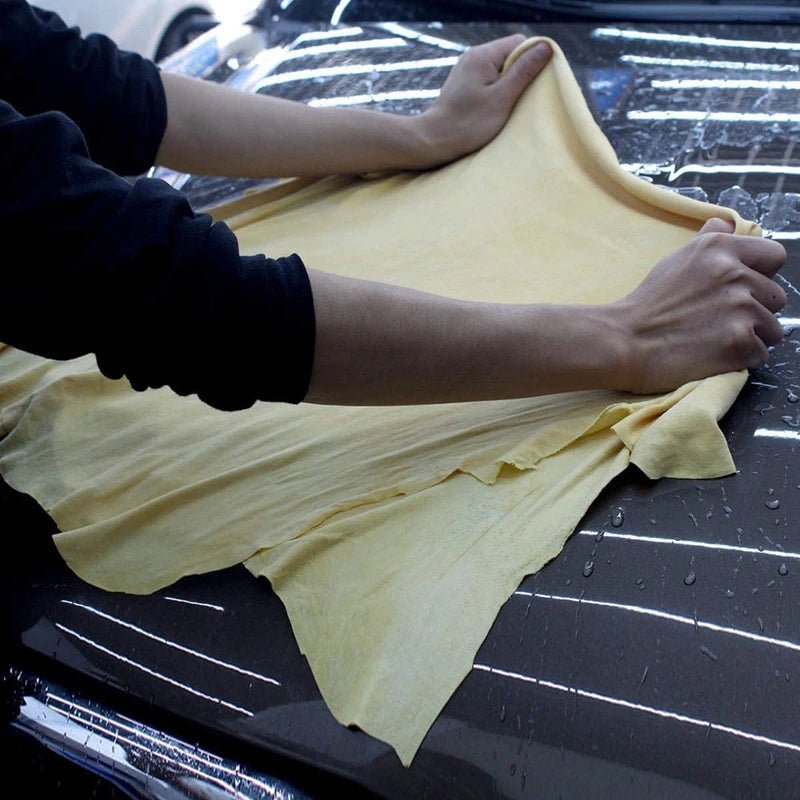 Natural Chamois Leather Car Washing Towels Home Car Window Glass Drying Cleaning Cloth Super Quick Dry Car Wash Towel Accessory - SHOP PAGUE AO CHEGAR SHOP PAGUE AO CHEGAR