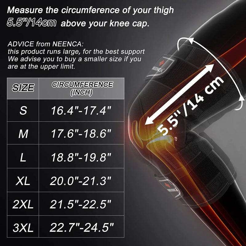 NEENCA Hinged Knee Brace for Knee Pain Knee Support with Side Stabilizers Joint Pain Relief Arthritis Meniscus Tear ACL PCL - SHOP PAGUE AO CHEGAR SHOP PAGUE AO CHEGAR