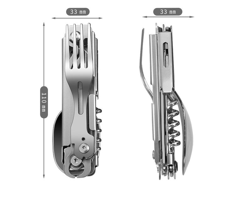 Outdoor Camping Spoon Fork Knife Utensils Multi Functional Spork Spoon Knife Forks - SHOP PAGUE AO CHEGAR EDC ToolsWAUTTON