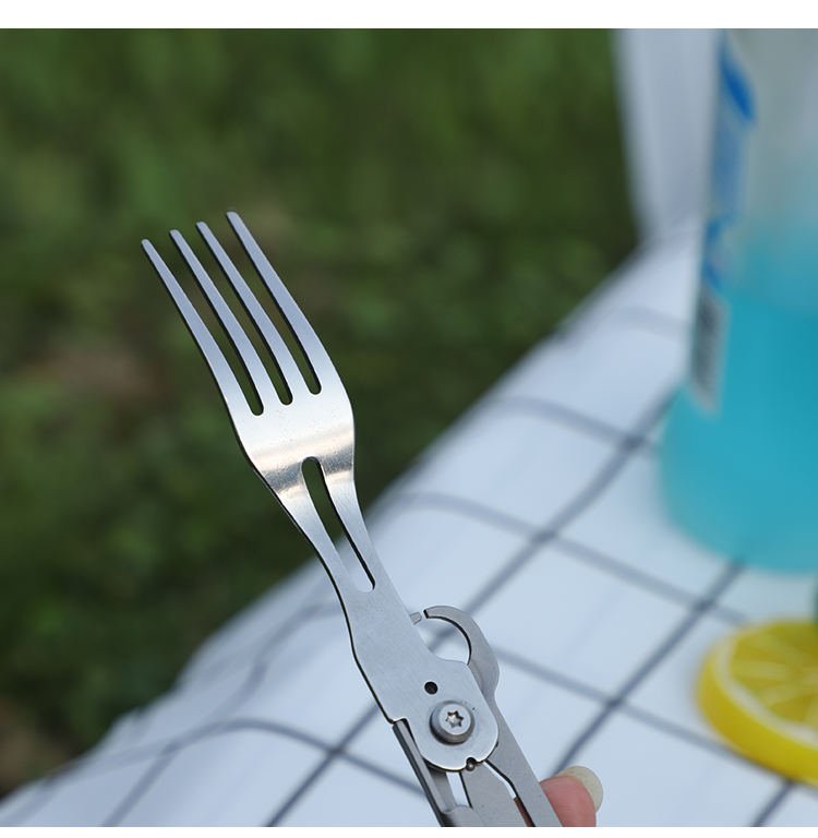Outdoor Camping Spoon Fork Knife Utensils Multi Functional Spork Spoon Knife Forks - SHOP PAGUE AO CHEGAR EDC ToolsWAUTTON
