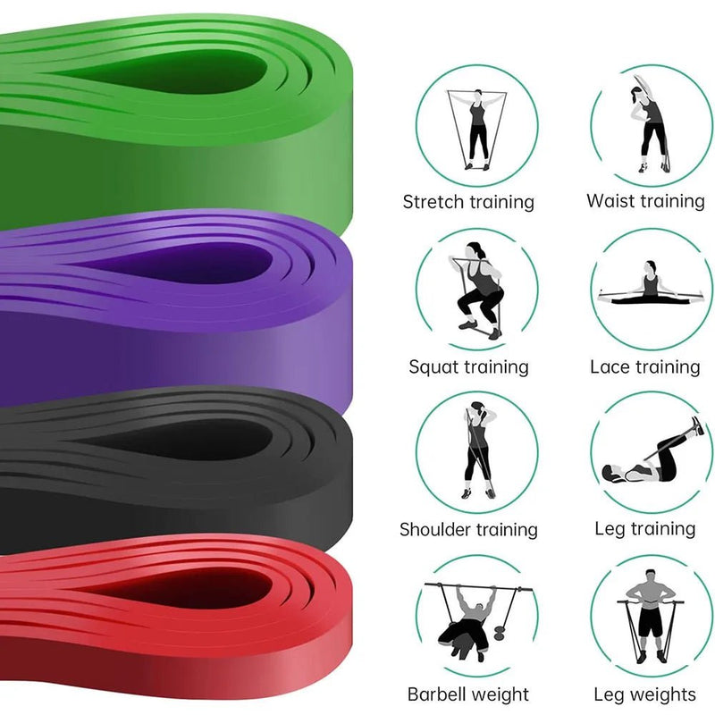 Resistance Band Heavy Duty Latex Sports Elastic Belt Pull Up Assist Bands For Pilates Workout Out Fitness Shape Body Home Gym - SHOP PAGUE AO CHEGAR SHOP PAGUE AO CHEGAR