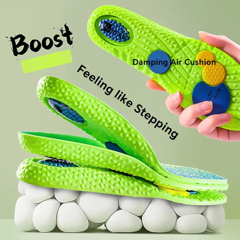 Sport Shock Absorption Insoles Green EVA Air Cushion Breathable Arch Support Orthopedic Shoes Pad Men Women Feet Care Insoles - SHOP PAGUE AO CHEGARSHOP PAGUE AO CHEGAR