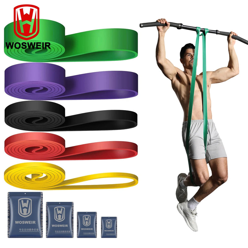 WOSWEIR - Elastic Training Gum Resistance Bands Gym Home Fitness Expander Yoga Pull Up Assist Rubber Crossfit Workout Equipment - SHOP PAGUE AO CHEGAR SHOP PAGUE AO CHEGAR