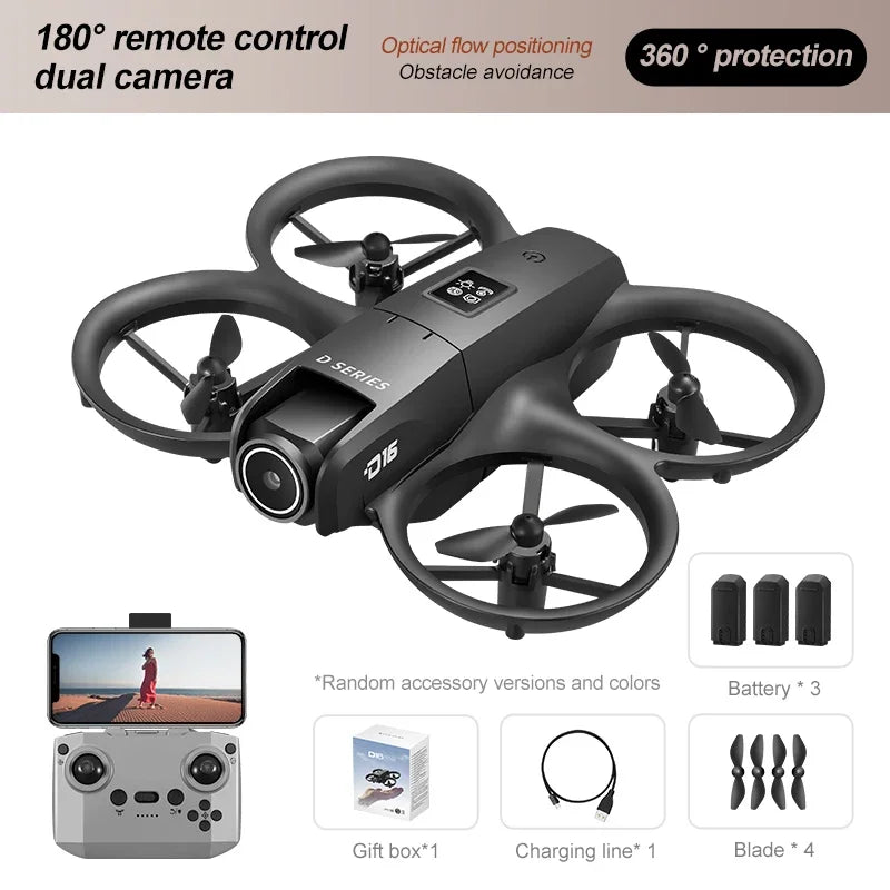 Xiaomi D16 Drone HD Dual Camera 8K Profesional Aerial 3 Battery Brushless Motor Optical Flow GPS Positioning Avoidance Drone - SHOP PAGUE AO CHEGAR PAGUE AO CHEGAR