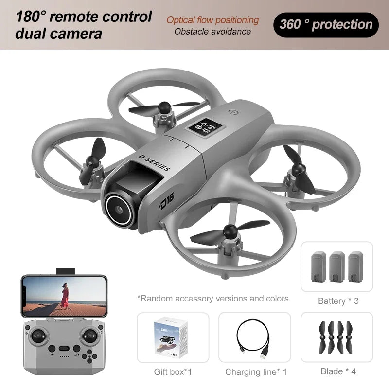 Xiaomi D16 Drone HD Dual Camera 8K Profesional Aerial 3 Battery Brushless Motor Optical Flow GPS Positioning Avoidance Drone - SHOP PAGUE AO CHEGAR PAGUE AO CHEGAR